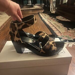 Pedro Garcia Leopard Print Heels